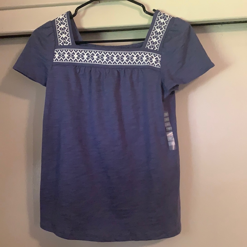Girls OshKosh Faux Embroidered Top | size 12 | NWT